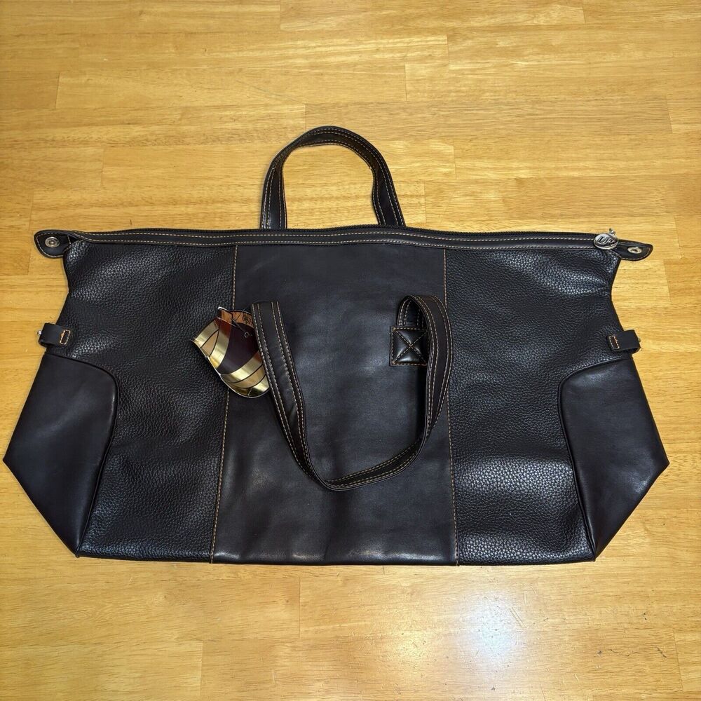 Usher UR Duffel Messenger Bag Handbag Weekender Brown
